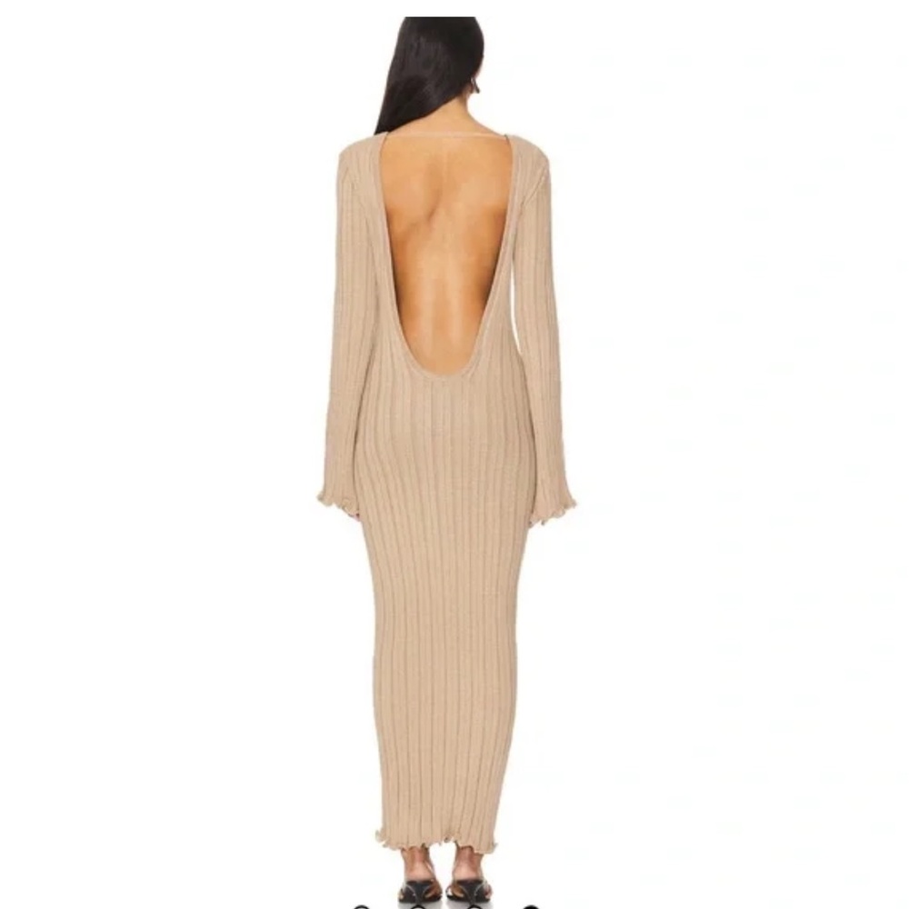 REVOLVE BAHA Elegant Tan Open-Back Knit Dress! Like new! - Picture 3 of 3